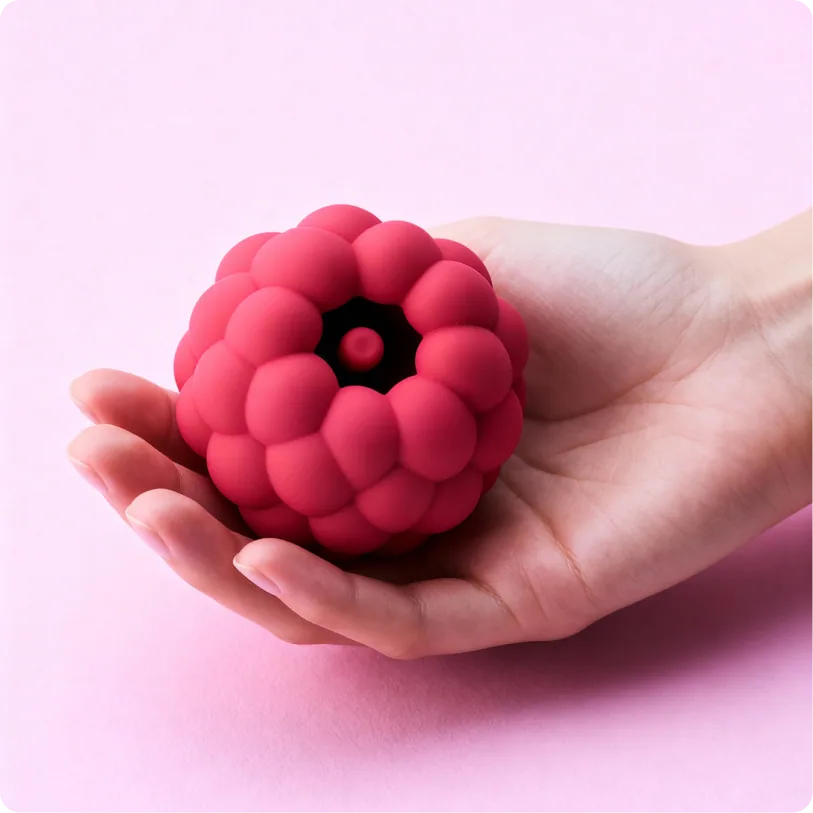 Berri Clitoral Vibrator (Raspberry) — in hand